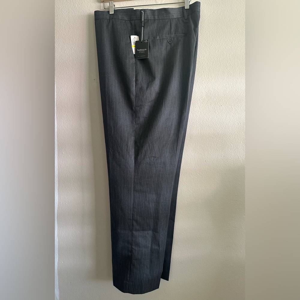 Van Heusen Men's Classic Gray Pinstripe Suit Pants